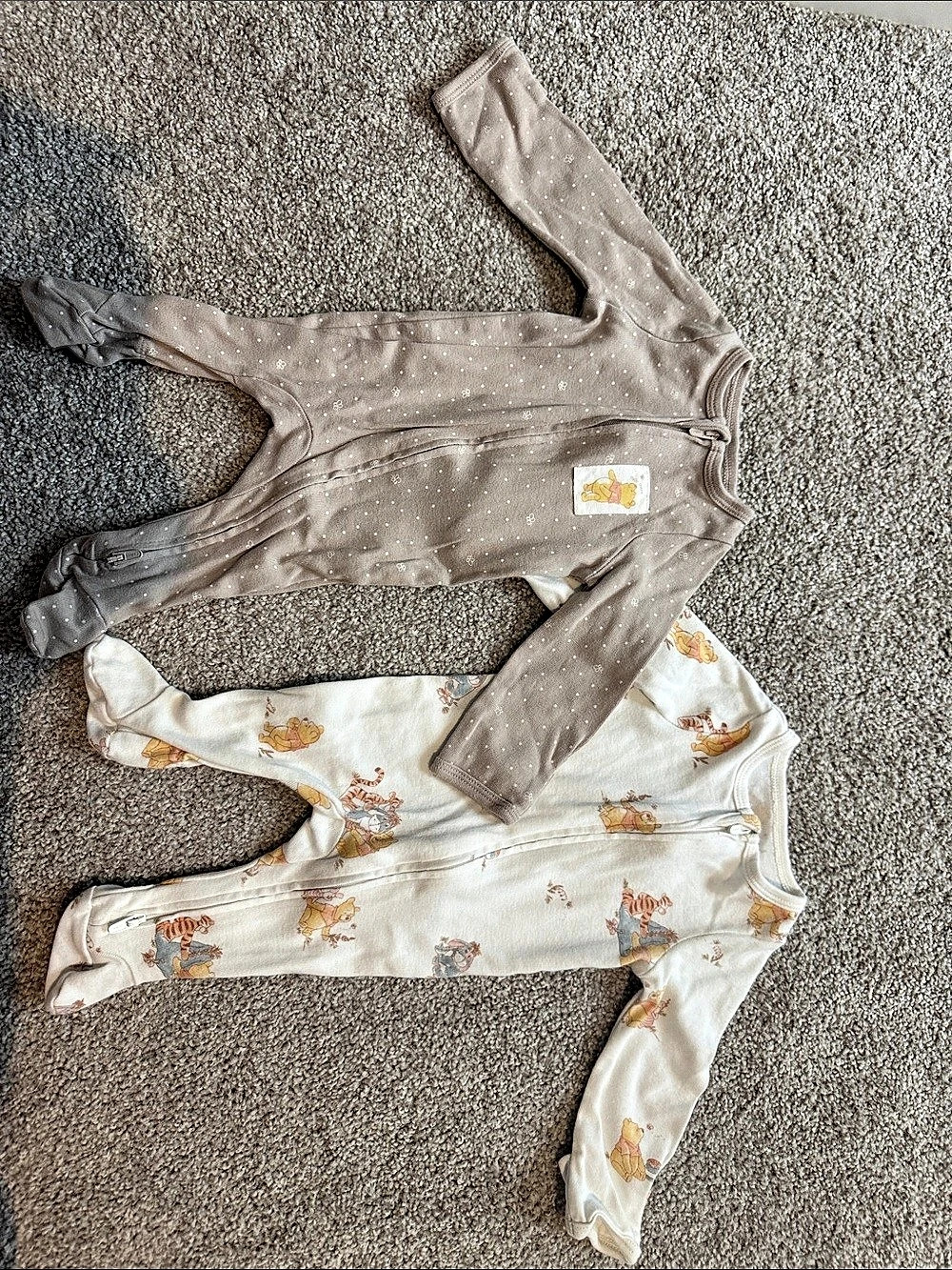 Cloud Island Baby Winnie the Pooh Long Sleeve Sleep N Play Pajama Footie Set